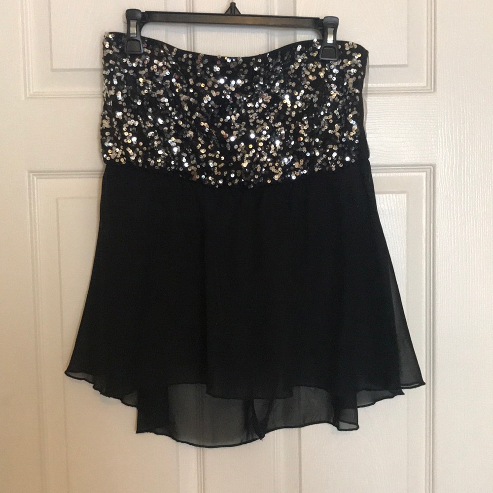 Strapless Sequin Top